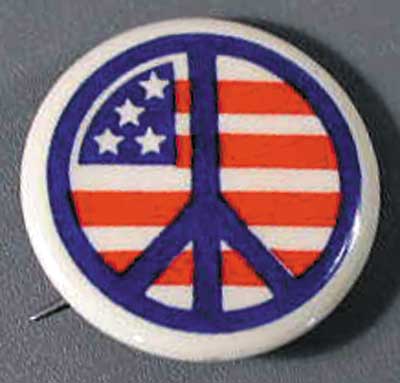 peace sign over American flag (no text)