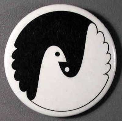 black and white dove (no text)