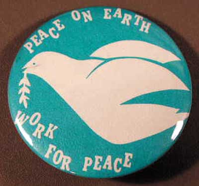1.85 Peace on earth work for peace (aqua)