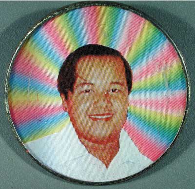 portrait with rainbow in back