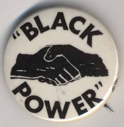 Black Power clasped hands black and white