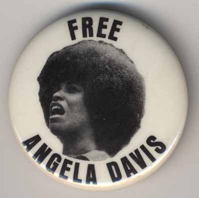 Free Angela Davis_portrait and text in black & white