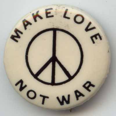 Make Love Not War black and white