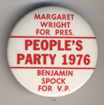 Margaret Wright for Pres People’s Party 1976