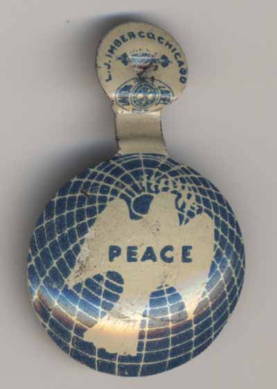Peace_white dove on blue lined globe