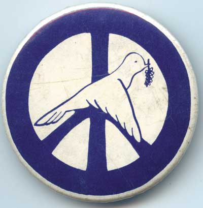 dove peace sign blue white