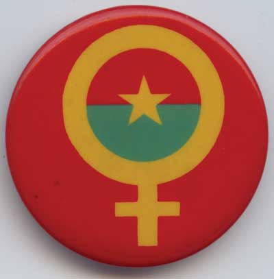 female sign flag with star