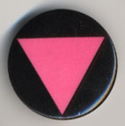 Inverted Pink Triangle on Black Backgrnd. (no text)