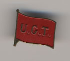 U.G.T. (flag shaped metal pin)