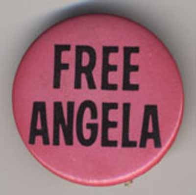 Free Angela (black text on pink background)