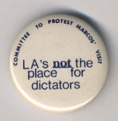 LA’s not the Place for Dictators…Committee to Protest Marcos’ Visit