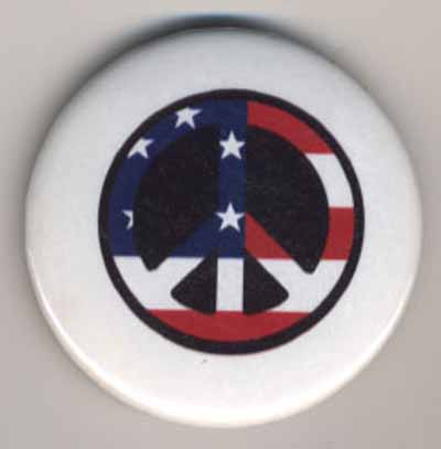 American flag peace sign