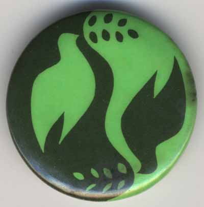 light and dark green yin yang doves