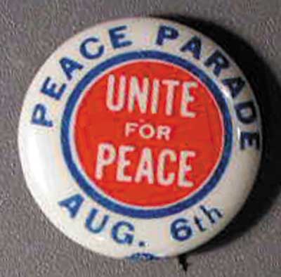 1.0 peace sign   wt on blk Peace Parade Unite For Peace