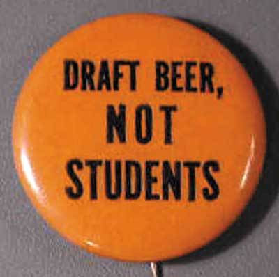 Draft beer not students
