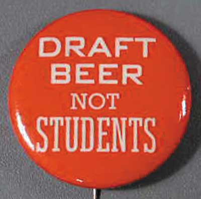 Draft beer not students