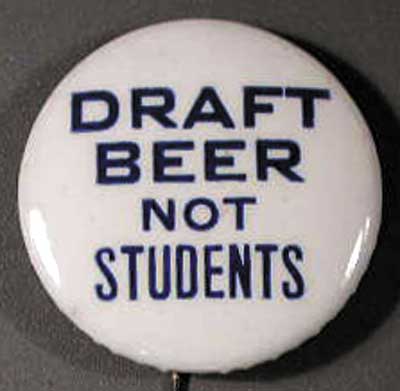 Draft beer not students