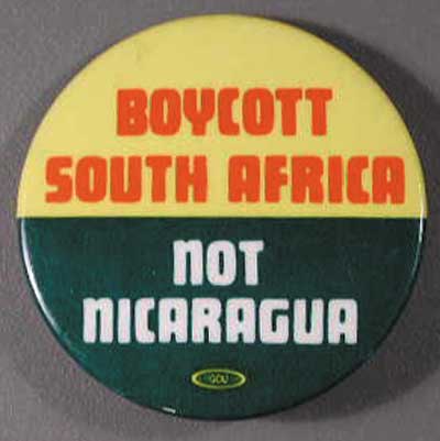 Boycott South Africa not Nicaragua