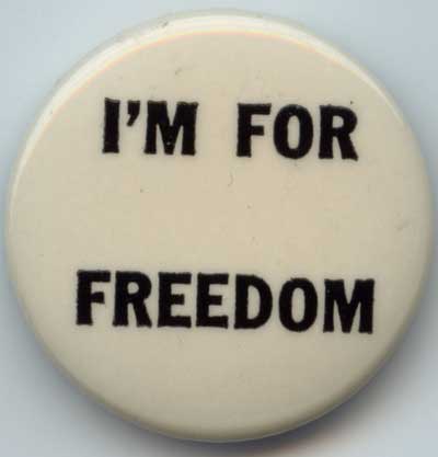 Im For Freedom black on whi