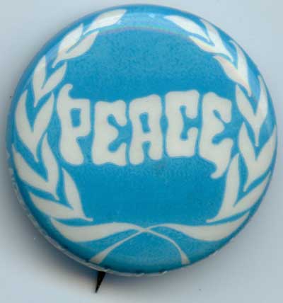 Peace light blue with white