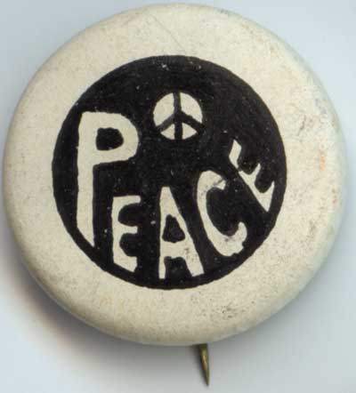 Peace round black with small