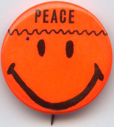 Peace smiley face orange