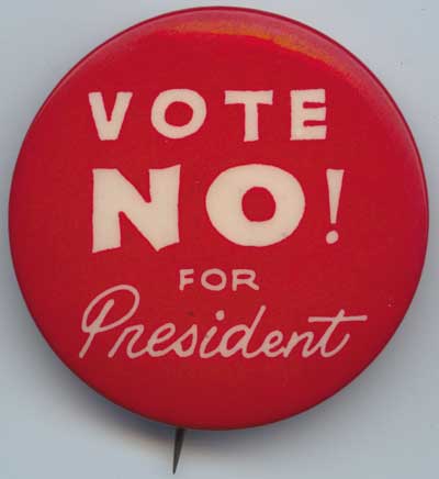 Vote No For President red a