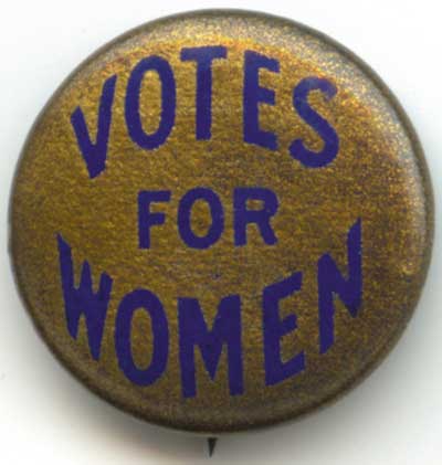 Votes for Women gold blue