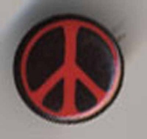 Peace sign red and black no text