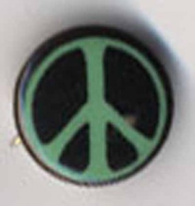peace sign no text green and black