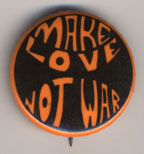 Make Love Not War (orange and black)