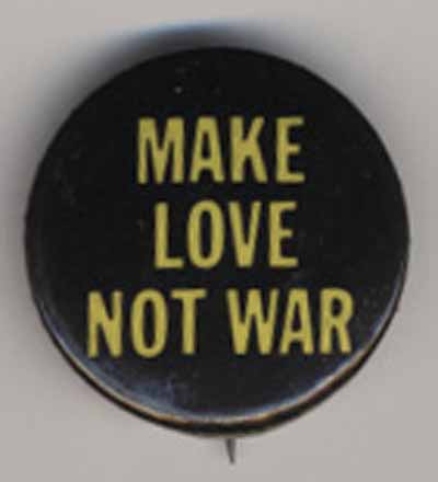 Make Love Not War (yellow on black)