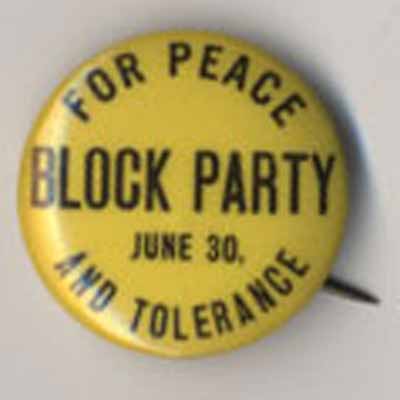 Block Party June 30, for Peace and Tolerance