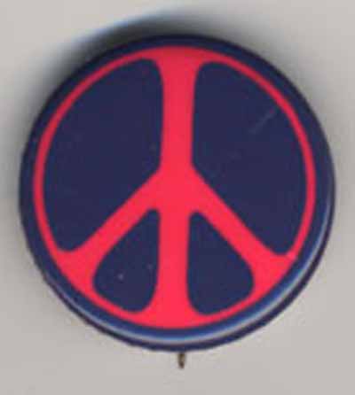peace sign in pink and blue