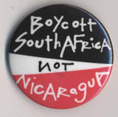 Boycott South Africa not Nicaragua