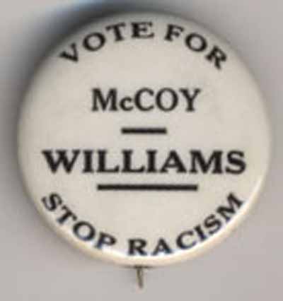 Vote for McCoy Williams…Stop Racism