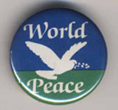 World Peace  [white dove on blue & green]